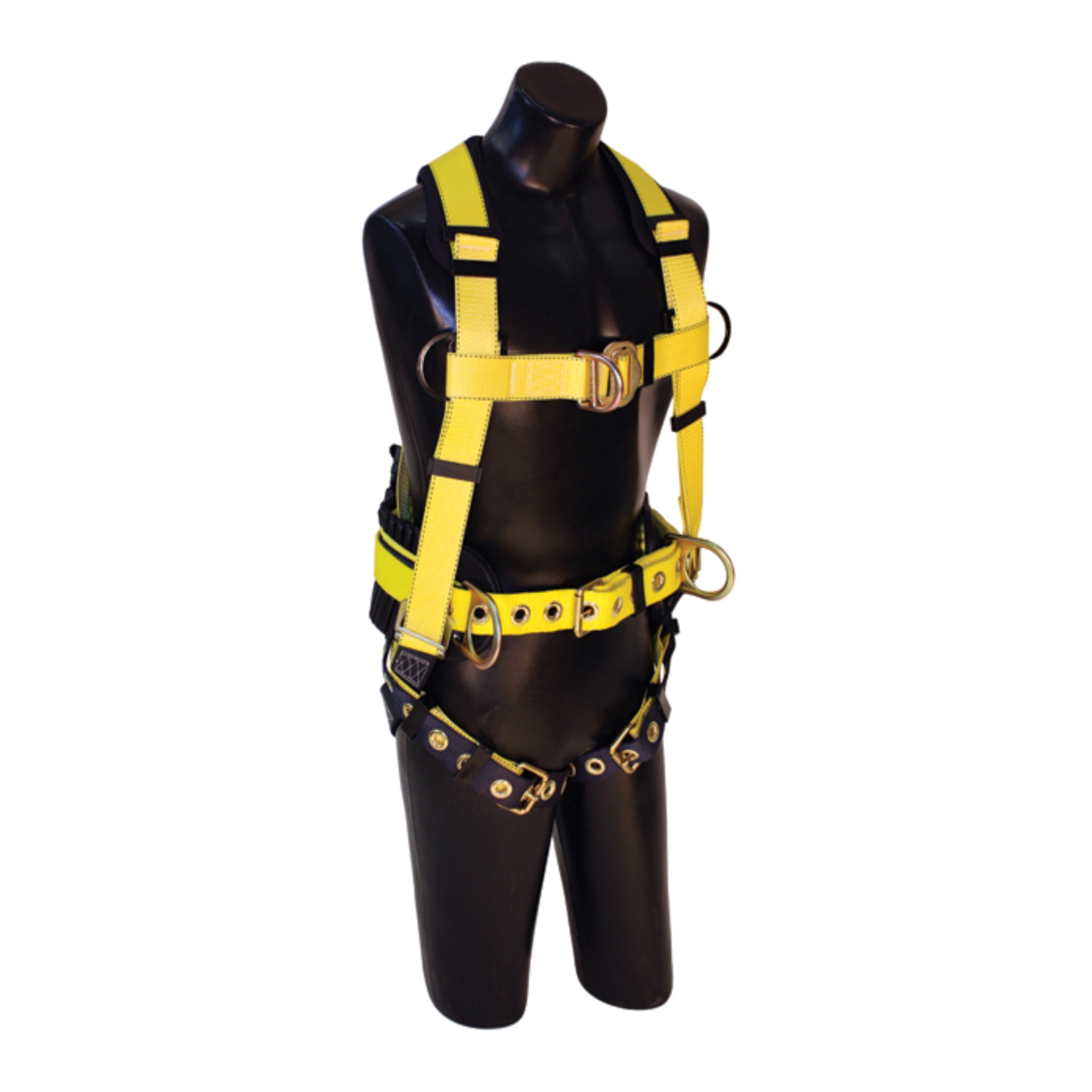 FALL SAFE™ - Safety Harness - IRONMAN™ Series - Construction-Style Positioning Climbing - Back /| Front / Side, Pass Through, Tongue Buckle - Size: 2XL - Model # 813500